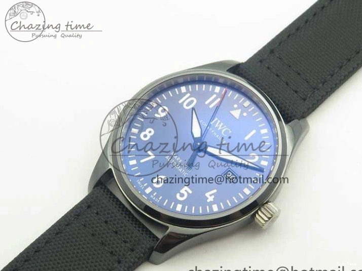 MIROTIME 0409 HighQuality Mark XVIII LAUREUS IW324703 Black Ceramic MKF Best Edition On Black Nylon Strap A 7218